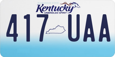KY license plate 417UAA