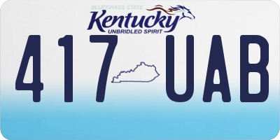 KY license plate 417UAB