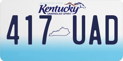 KY license plate 417UAD