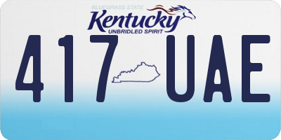 KY license plate 417UAE