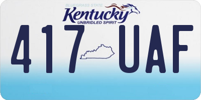 KY license plate 417UAF