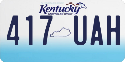 KY license plate 417UAH