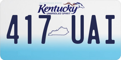 KY license plate 417UAI