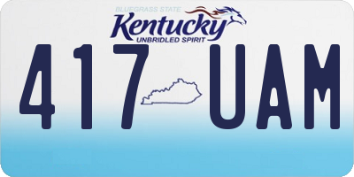 KY license plate 417UAM