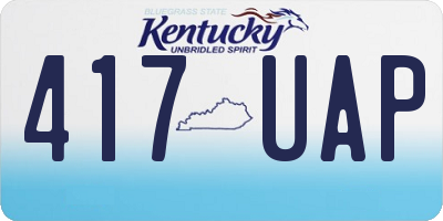 KY license plate 417UAP