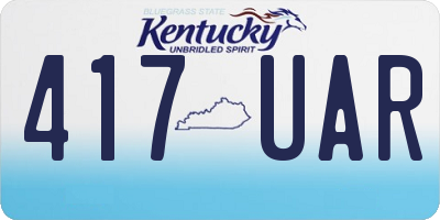 KY license plate 417UAR