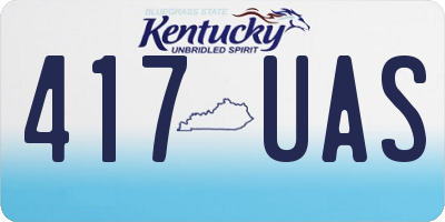 KY license plate 417UAS