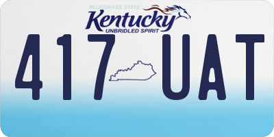 KY license plate 417UAT