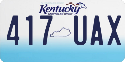 KY license plate 417UAX