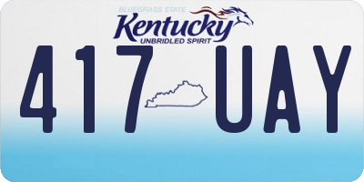 KY license plate 417UAY