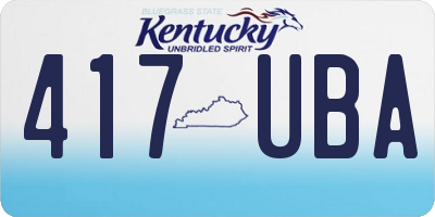 KY license plate 417UBA