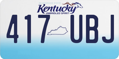 KY license plate 417UBJ