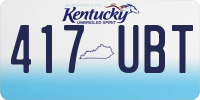 KY license plate 417UBT