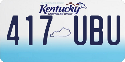 KY license plate 417UBU