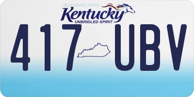 KY license plate 417UBV