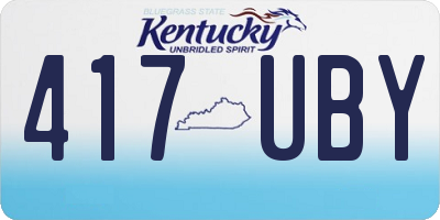KY license plate 417UBY