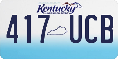 KY license plate 417UCB