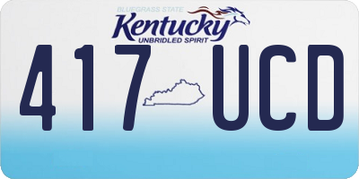 KY license plate 417UCD