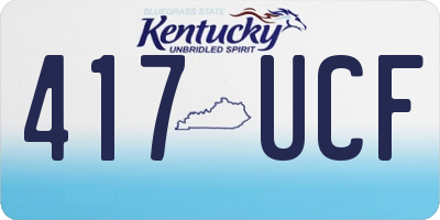 KY license plate 417UCF