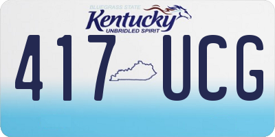 KY license plate 417UCG