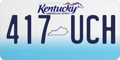 KY license plate 417UCH