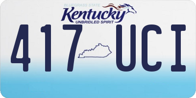 KY license plate 417UCI