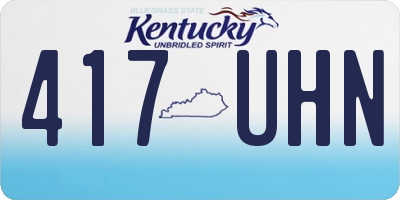 KY license plate 417UHN