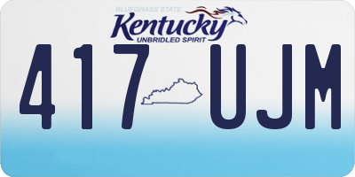 KY license plate 417UJM