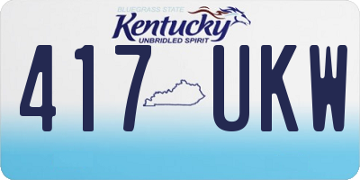 KY license plate 417UKW
