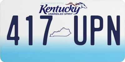 KY license plate 417UPN