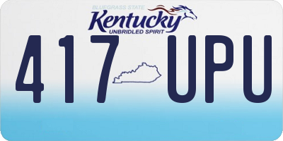 KY license plate 417UPU