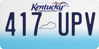KY license plate 417UPV