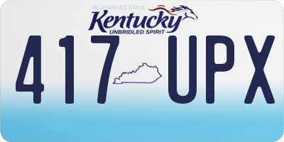 KY license plate 417UPX