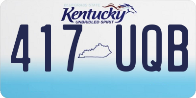 KY license plate 417UQB