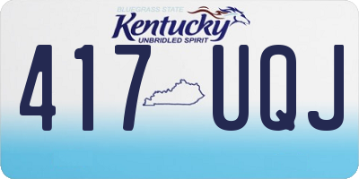 KY license plate 417UQJ