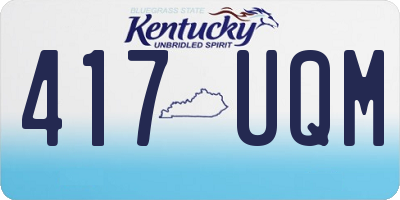 KY license plate 417UQM