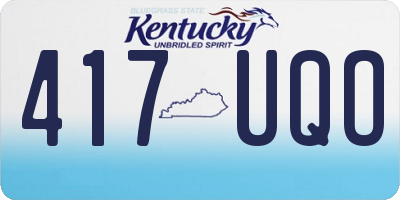 KY license plate 417UQO