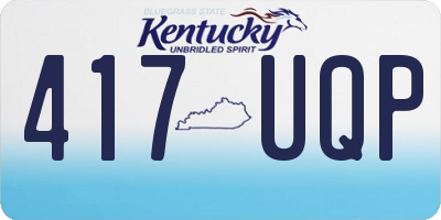 KY license plate 417UQP