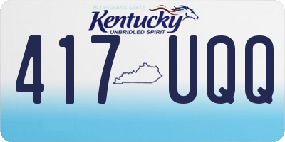 KY license plate 417UQQ