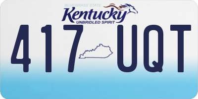 KY license plate 417UQT