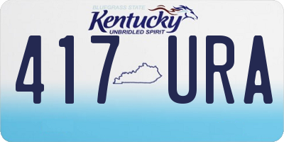 KY license plate 417URA