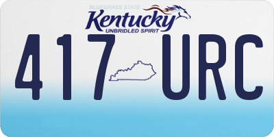 KY license plate 417URC