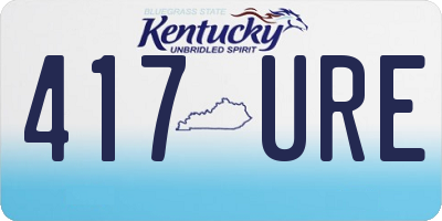 KY license plate 417URE