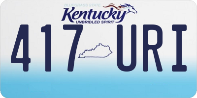 KY license plate 417URI