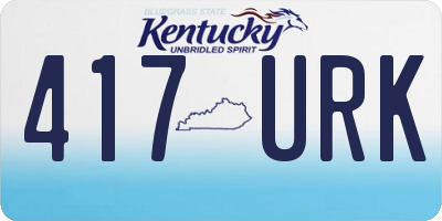 KY license plate 417URK