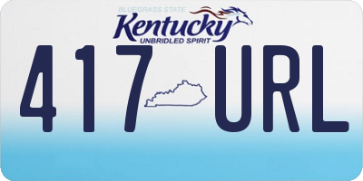 KY license plate 417URL