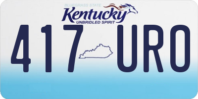 KY license plate 417URO