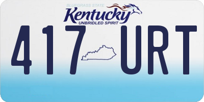 KY license plate 417URT