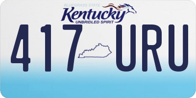 KY license plate 417URU