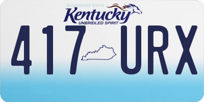 KY license plate 417URX